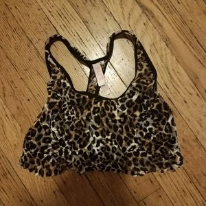 Victoria's Secret racerback leopard mesh bra xs